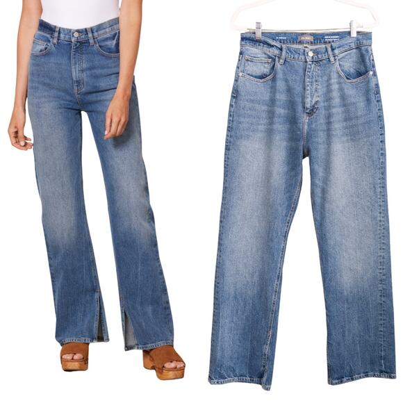DL1961 Emilie Straight Leg Ultra High Rise Vintage Jeans Dark Oasis Women's 30 - Picture 1 of 9